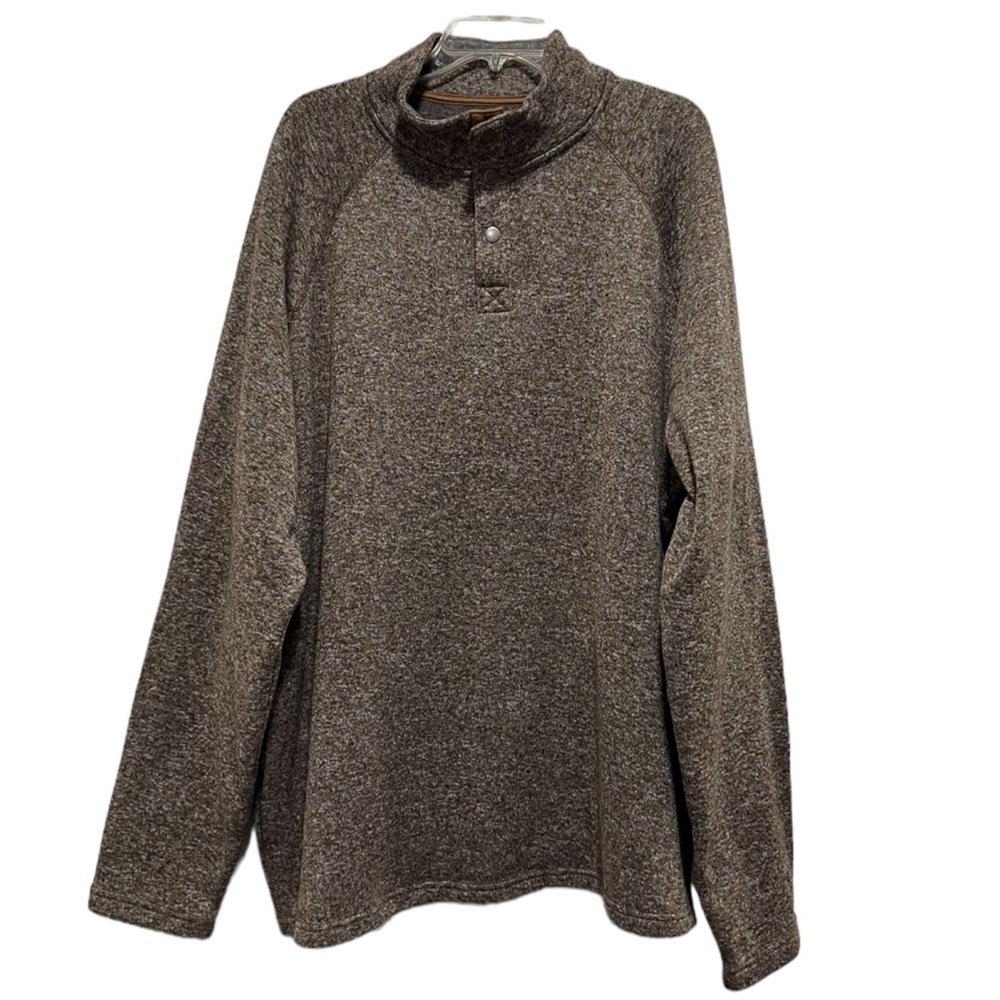 Sonoma 1/4 Snap Brown Knit Pullover